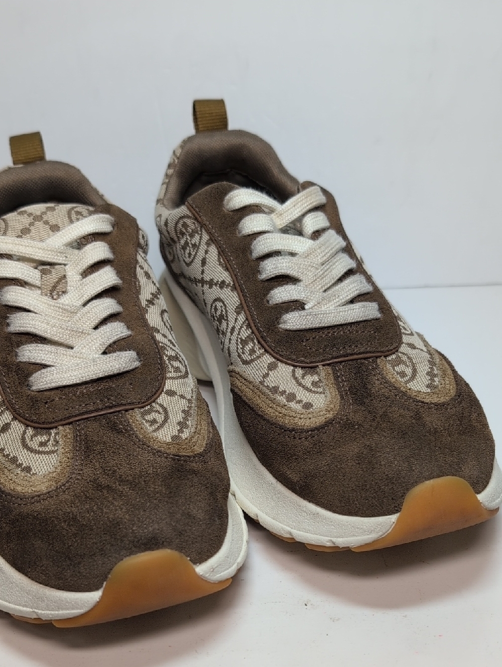 Tory Burch T Monogram Suede Good Luck Trainer sneakers womans size 8 - Picture 13 of 16